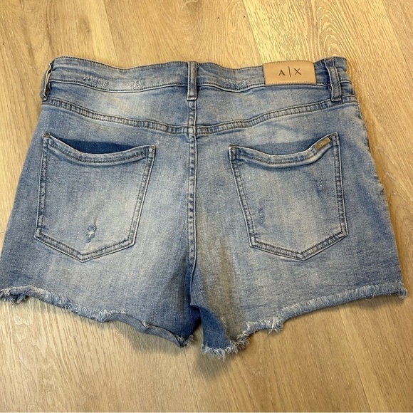 Armani exchange midrise denim shorts - Picture 2 of 10